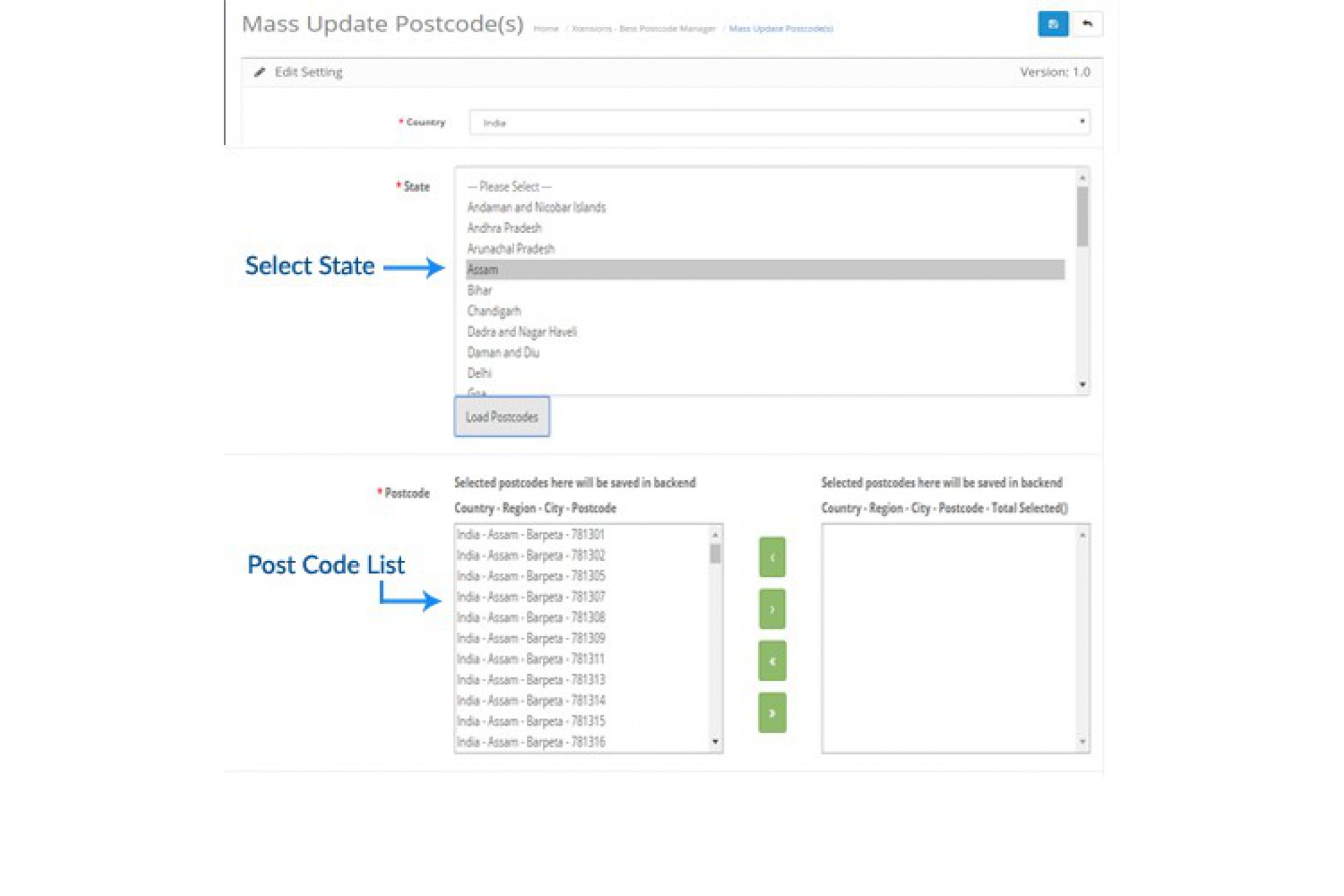 Best Postcode - Pincode Manager for opencart - xtensions.in
