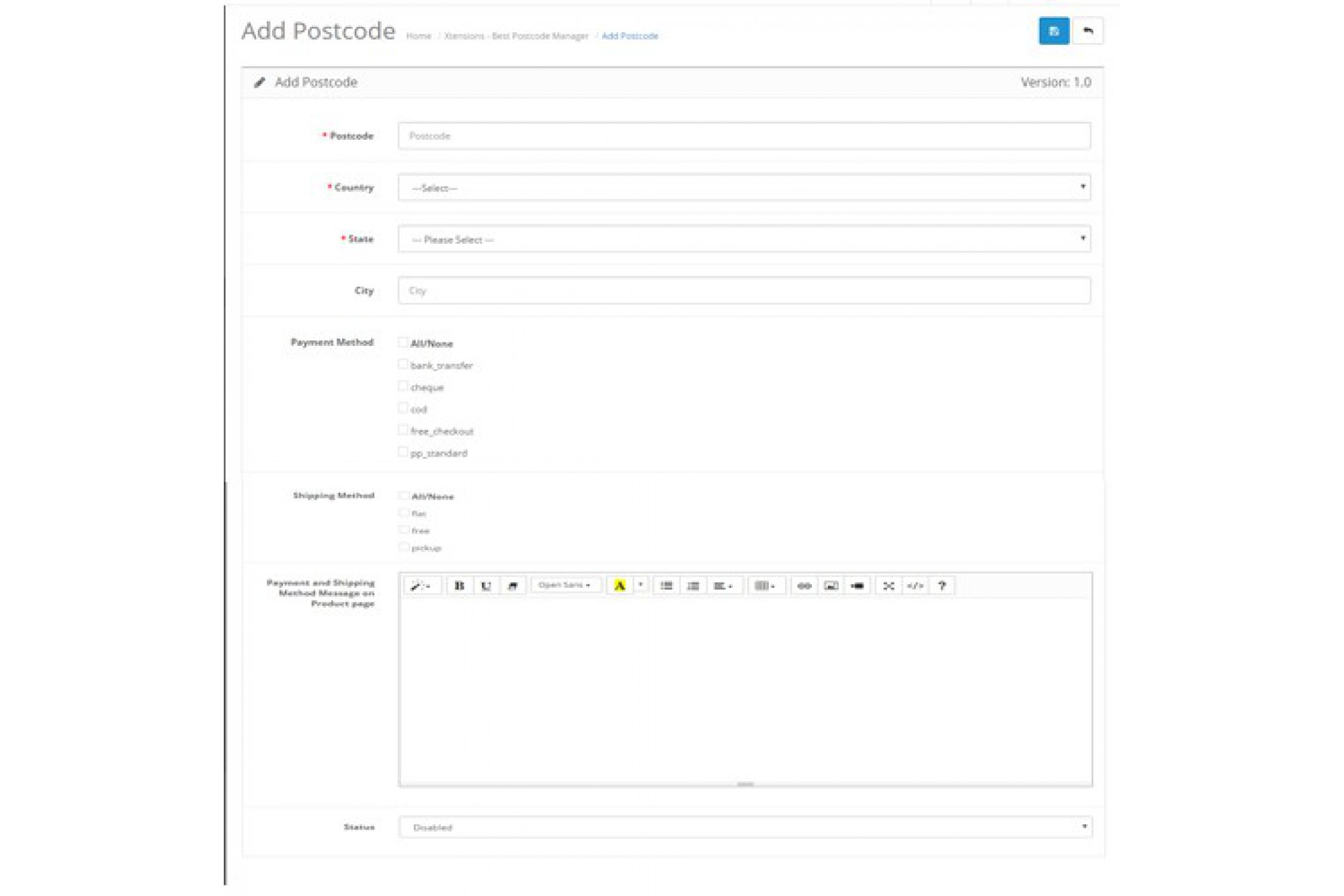 Best Postcode - Pincode Manager for opencart - xtensions.in